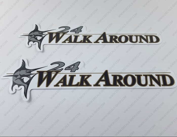 Wellcraft 24 Walk Around Boat Decal Set of 2 x 14.25"